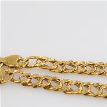 22kt Gold Hollow Link Bracelet