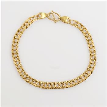 22kt Gold Hollow Link Bracelet