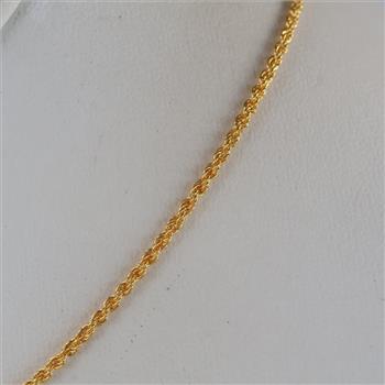22kt Gold Hollow Rope Necklace