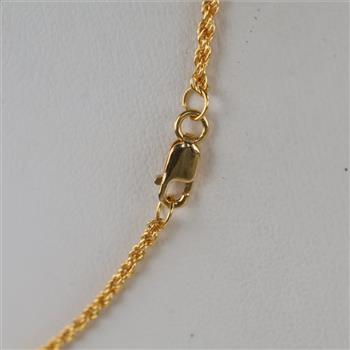 22kt Gold Hollow Rope Necklace