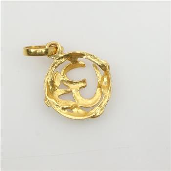 22kt Gold Om Pendant