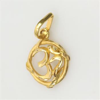 22kt Gold Om Pendant