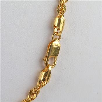 22kt Gold Rope Chain Necklace