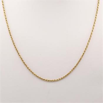 22kt Gold Rope Chain Necklace