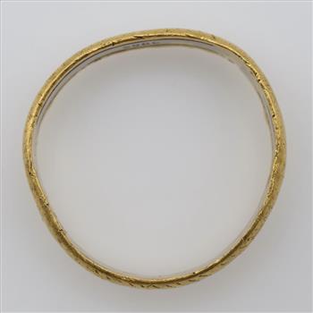 22kt Two Tone Gold Band