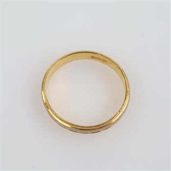22kt Two-Tone Gold Band