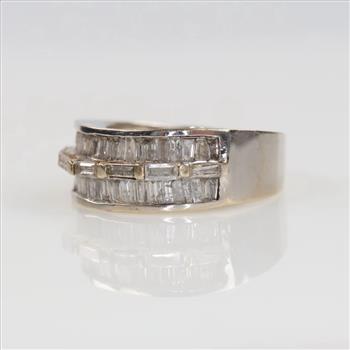 2.40cts TW Diamond 14kt Two Tone Gold Band -Evaluated By Our Certified Gemologist-AGS/GIA