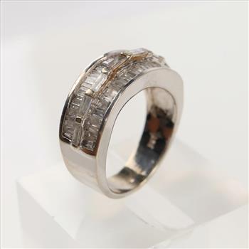 2.40cts TW Diamond 14kt Two Tone Gold Band -Evaluated By Our Certified Gemologist-AGS/GIA
