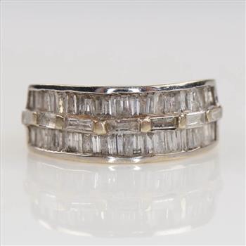 2.40cts TW Diamond 14kt Two Tone Gold Band -Evaluated By Our Certified Gemologist-AGS/GIA