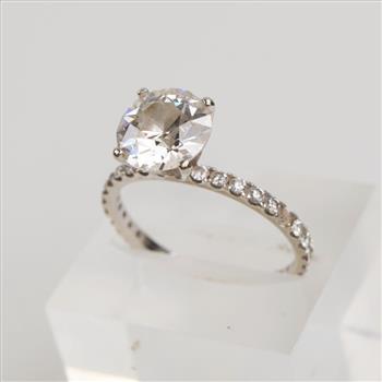 2.44cts TW Diamond 14kt White Gold Engagement Ring-Evaluated By Our Certified Gemologist-AGS/GIA
