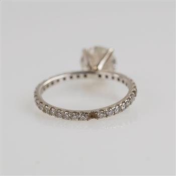 2.44cts TW Diamond 14kt White Gold Engagement Ring-Evaluated By Our Certified Gemologist-AGS/GIA
