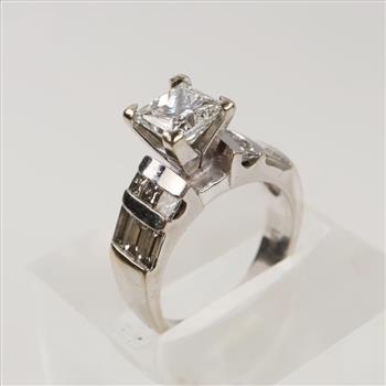 2.45cts TW Diamond 18kt White Gold Engagement Ring-Evaluated By Our Certified Gemologist-AGS/GIA