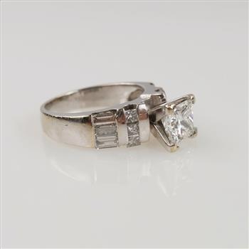 2.45cts TW Diamond 18kt White Gold Engagement Ring-Evaluated By Our Certified Gemologist-AGS/GIA