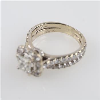 2.46cts TW Diamond 14kt White Gold Bridal Set-Evaluated By Our Certified Gemologist - AGS/GIA