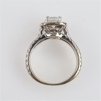 2.46cts TW Diamond 14kt White Gold Bridal Set-Evaluated By Our Certified Gemologist - AGS/GIA