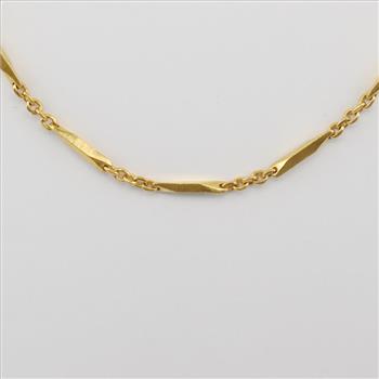 24kt Gold Bar Chain Necklace