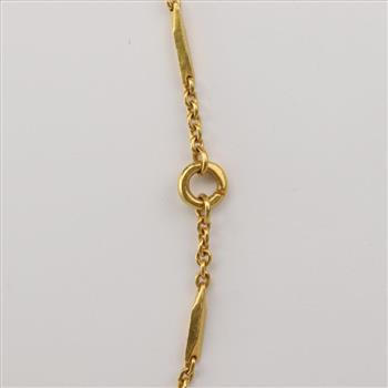24kt Gold Bar Chain Necklace