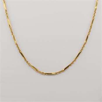 24kt Gold Bar Chain Necklace