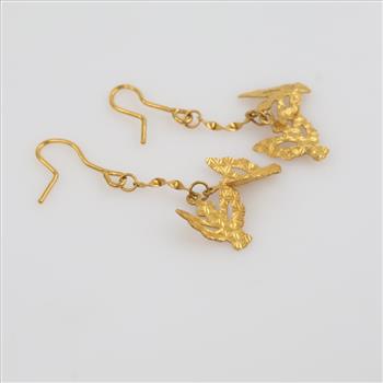 24kt Gold Dangle Earrings