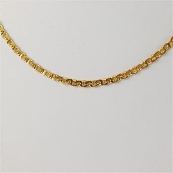 24kt Gold Flat Mariner Chain Necklace