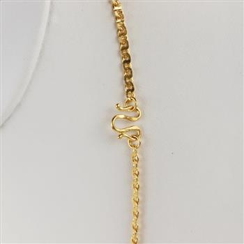 24kt Gold Flat Mariner Chain Necklace