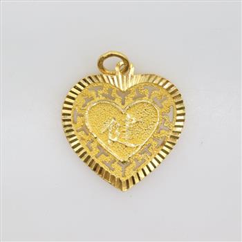 24kt Gold Heart Pendant