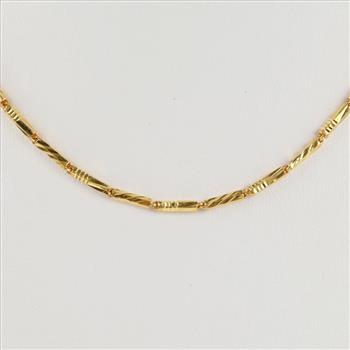 24kt Gold Hollow Link Necklace