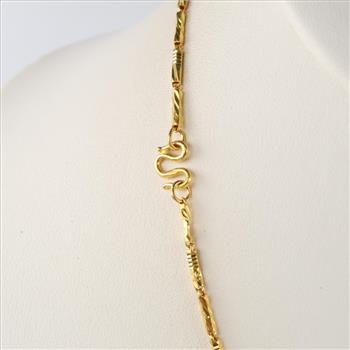 24kt Gold Hollow Link Necklace