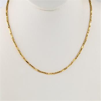 24kt Gold Hollow Link Necklace