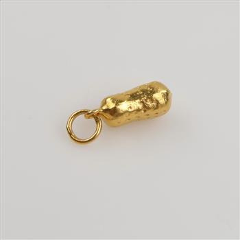 24kt Gold Peanut Pendant