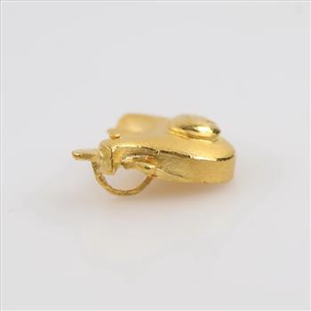 24kt Gold Rooster Pendant, Chinese Zodiac