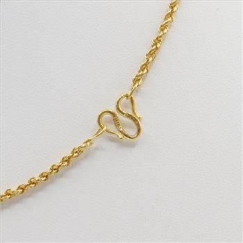 24kt Gold Rope Chain Necklace