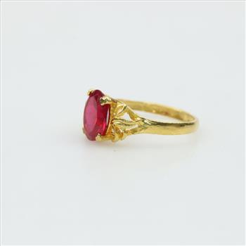 24kt Gold Ruby Ring