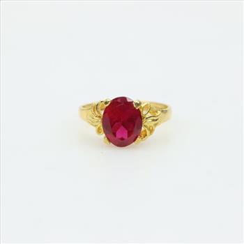 24kt Gold Ruby Ring