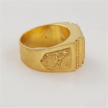 24kt Gold Signet Ring