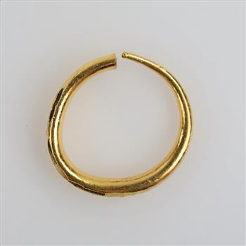 24kt Gold Single Hoop Earring