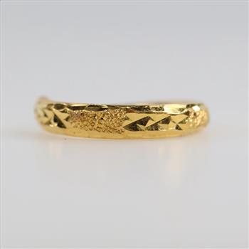 24kt Gold Single Hoop Earring