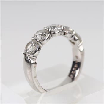 2.50ctTW Diamond Platinum Inline Wedding Band-Evaluated By Our Certified Gemologist-AGS/GIA