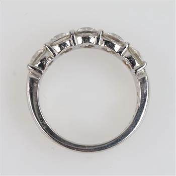 2.50ctTW Diamond Platinum Inline Wedding Band-Evaluated By Our Certified Gemologist-AGS/GIA