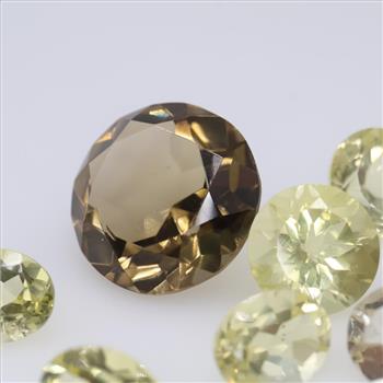 25.2ct TW Loose Faceted Yellow Quartz, 7 Pieces