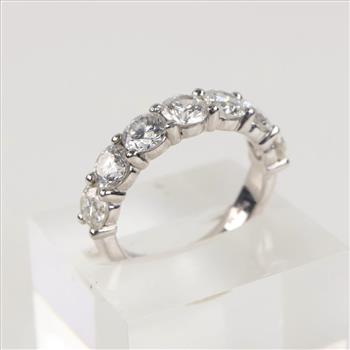 2.52cts TW Diamond Platinum Band -Evaluated By Our Certified Gemologist-AGS/GIA