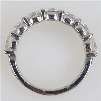 2.52cts TW Diamond Platinum Band -Evaluated By Our Certified Gemologist-AGS/GIA