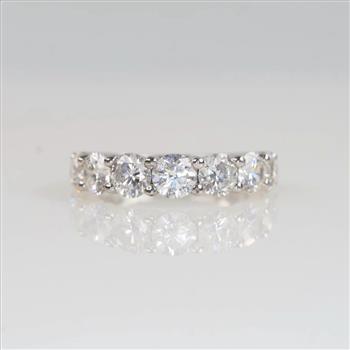 2.52cts TW Diamond Platinum Band -Evaluated By Our Certified Gemologist-AGS/GIA
