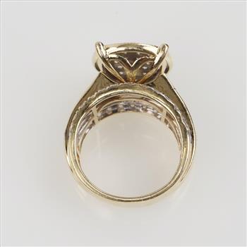2.56cts TW Diamond 14kt Gold Ring-Evaluated By Our Certified Gemologist-AGS/GIA