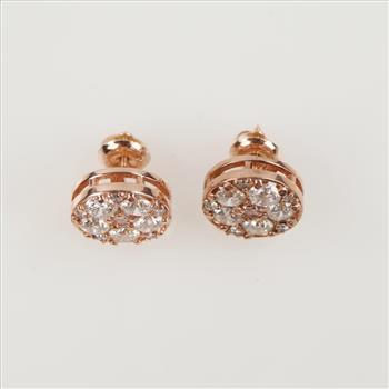 2.72cts TW Moissanite 10kt Rose Earrings