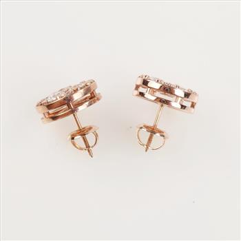 2.72cts TW Moissanite 10kt Rose Earrings