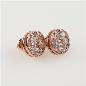2.72cts TW Moissanite 10kt Rose Earrings