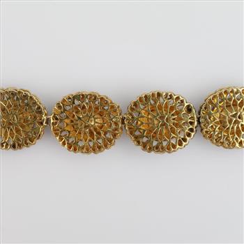 27.96cts TW Diamond 10kt Gold Edwardian Style Necklace-Evaluated By Our Certified Gemologist-AGS/GIA