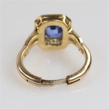 2.90ctTW Diamond Tanzanite 14kt Gold Ballerina Style Ring-Evaluated By Certified Gemologist-AGS/GIA