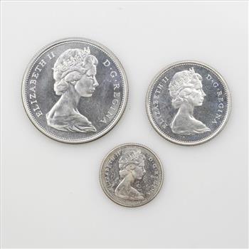 3 Canadian Silver Coins